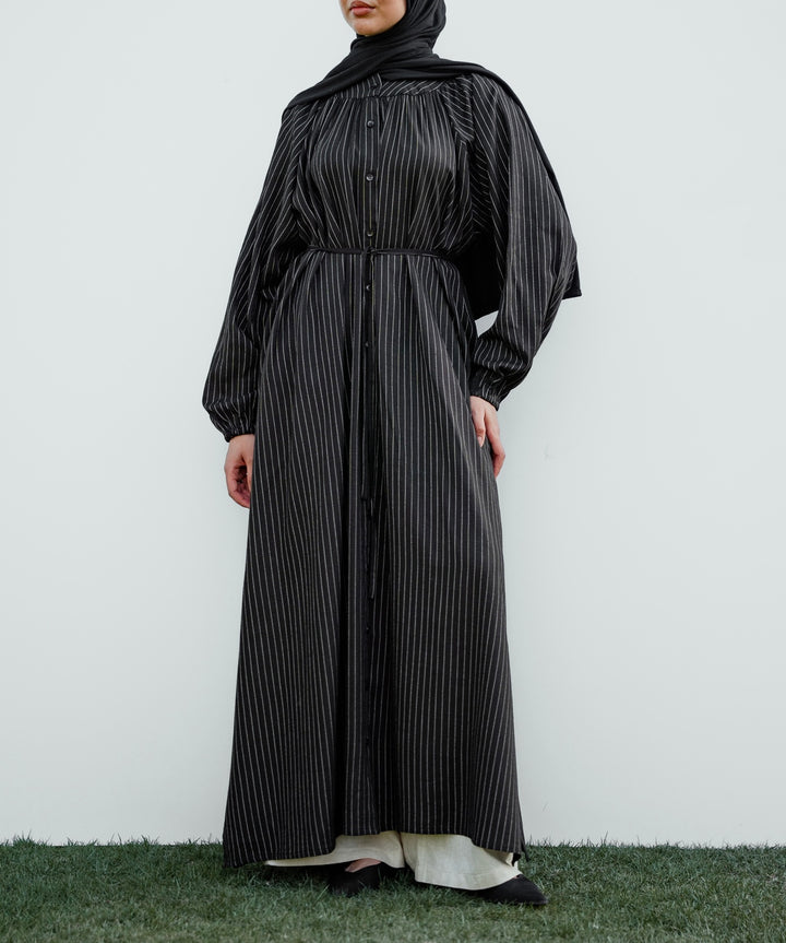 Stripped Shirt Dress C0526
