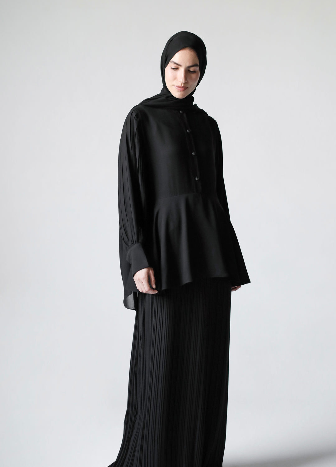 Flared Pleat Abaya