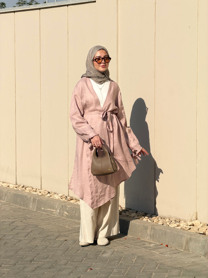 The Asymmetrical Linen Kimono