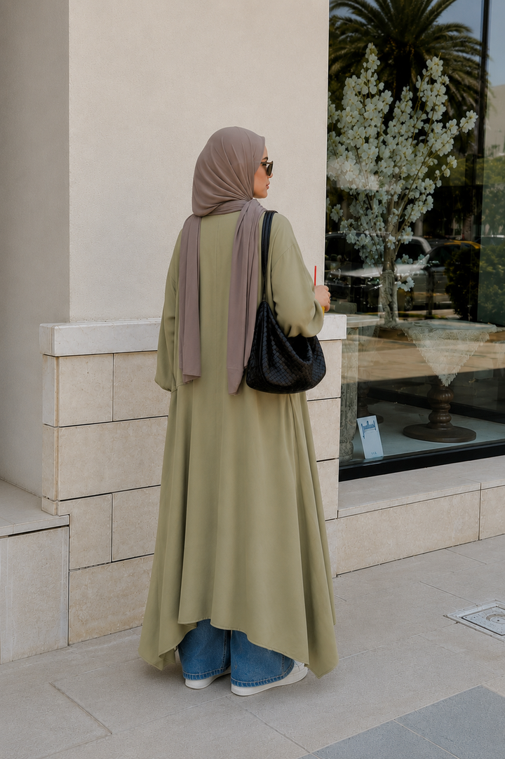 Asymmetric Seam Cotton Tunic C0547