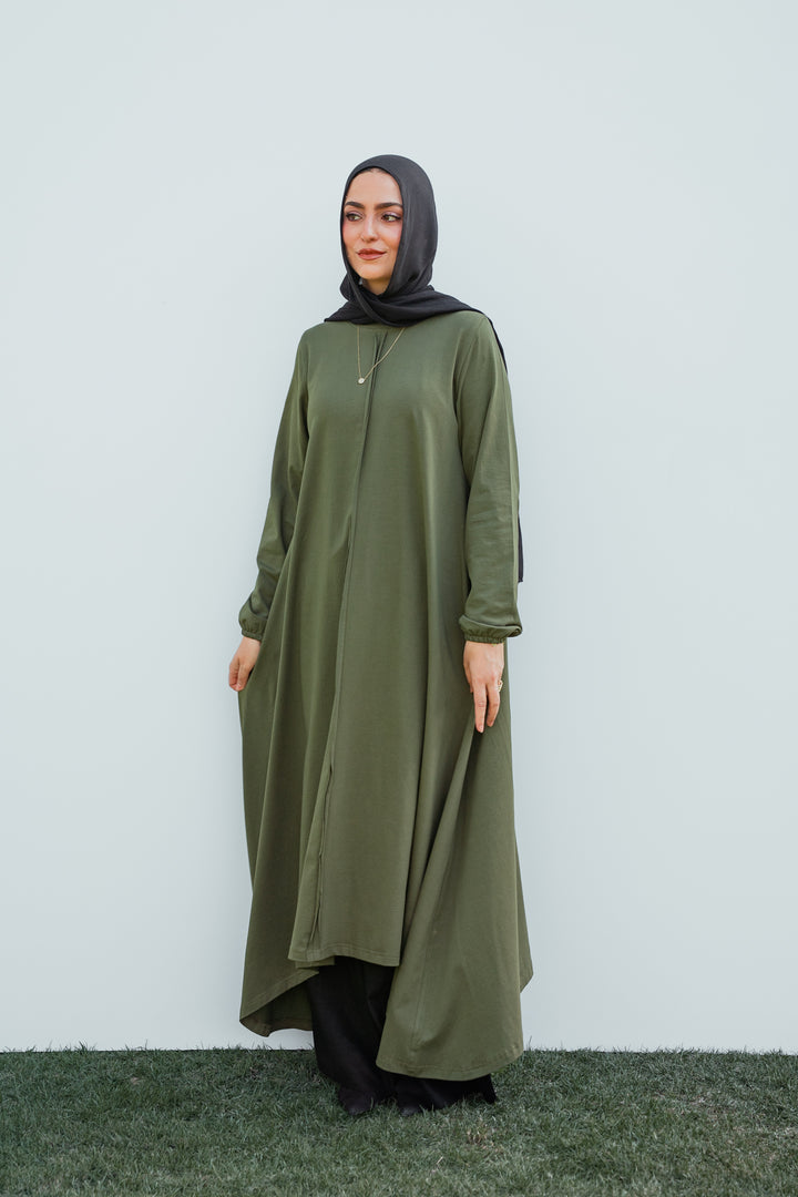 Asymmetric Seam Cotton Tunic C0547