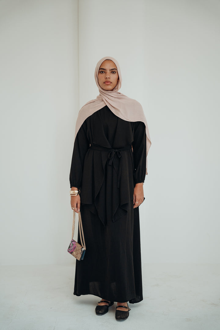 Waterfall Silk Abaya C0418