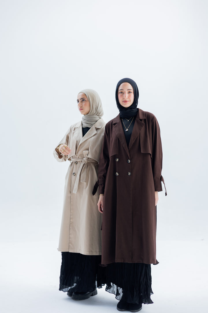 Pleated Trench Coat C0445