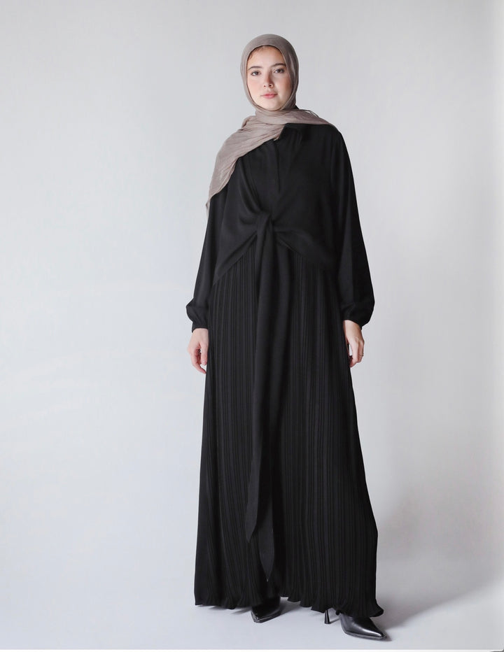 Wrap Pleated Abaya C0506