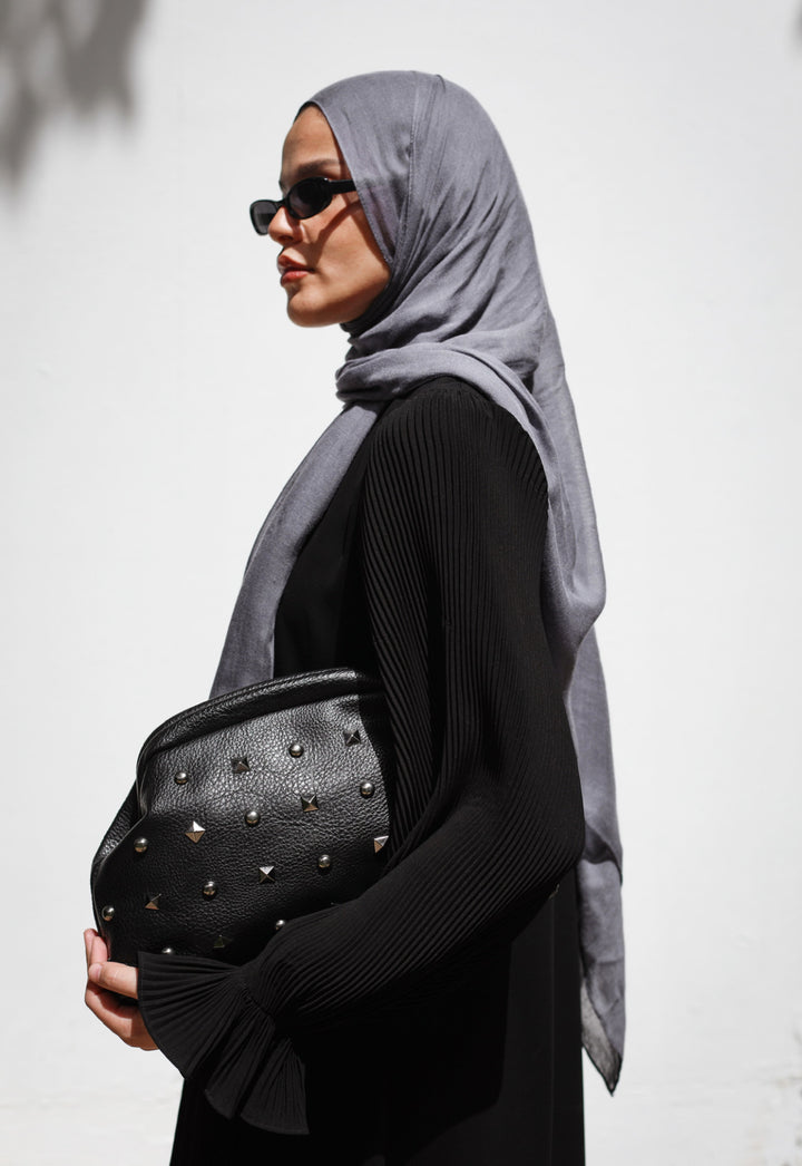Pleated Wrap Cardigan Abaya C0402