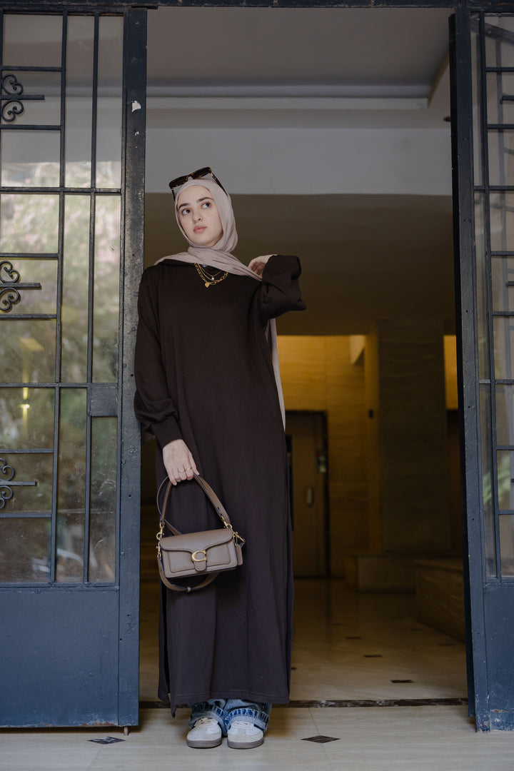 Oversized Hoodie Side Slits C0438