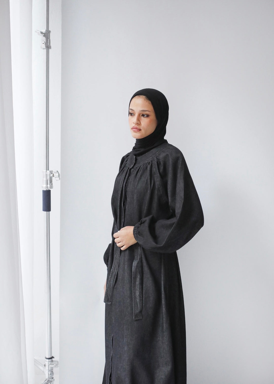 Relaxed Denim Shirt Dress C0460