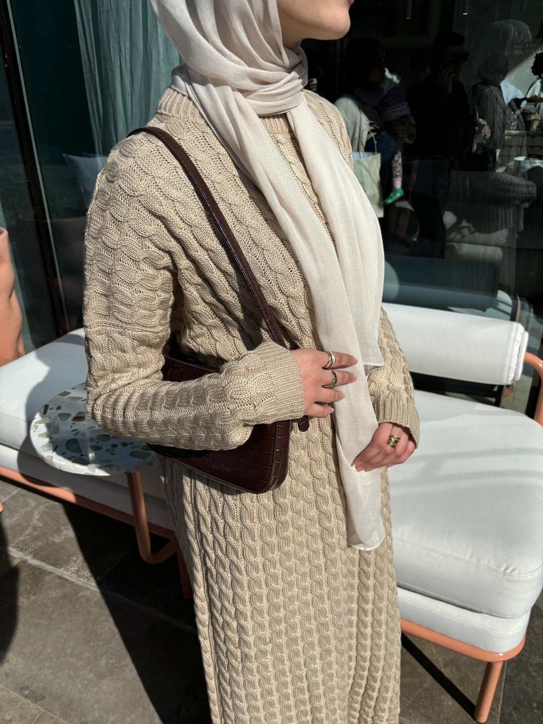 Cable knitted dress C0332