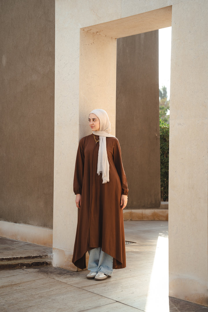Asymmetric Seam Cotton Tunic C0547
