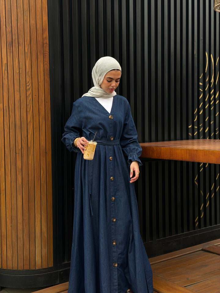 Buttoned Denim Dress C0514