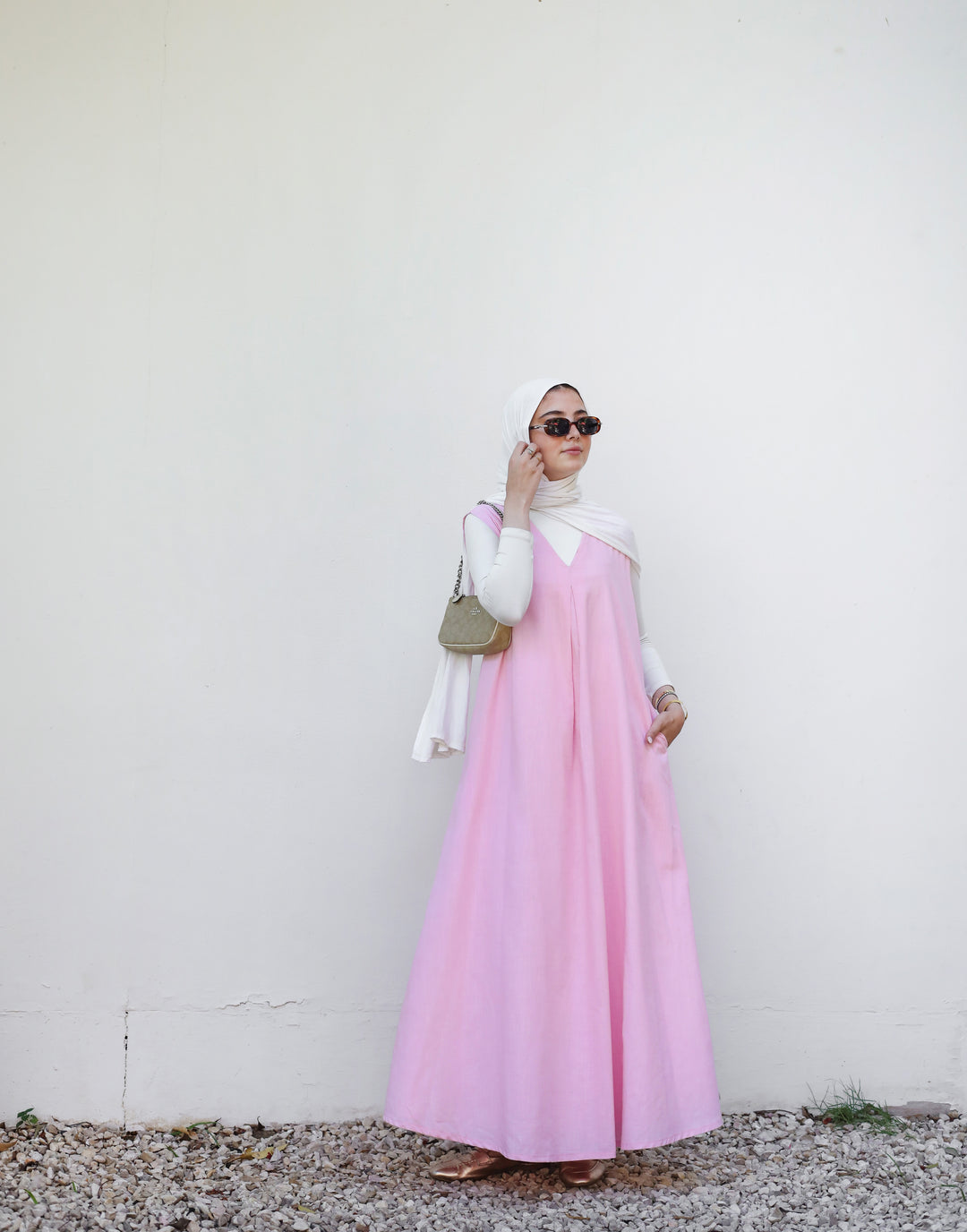 Sleeveless Linen Dress C0413