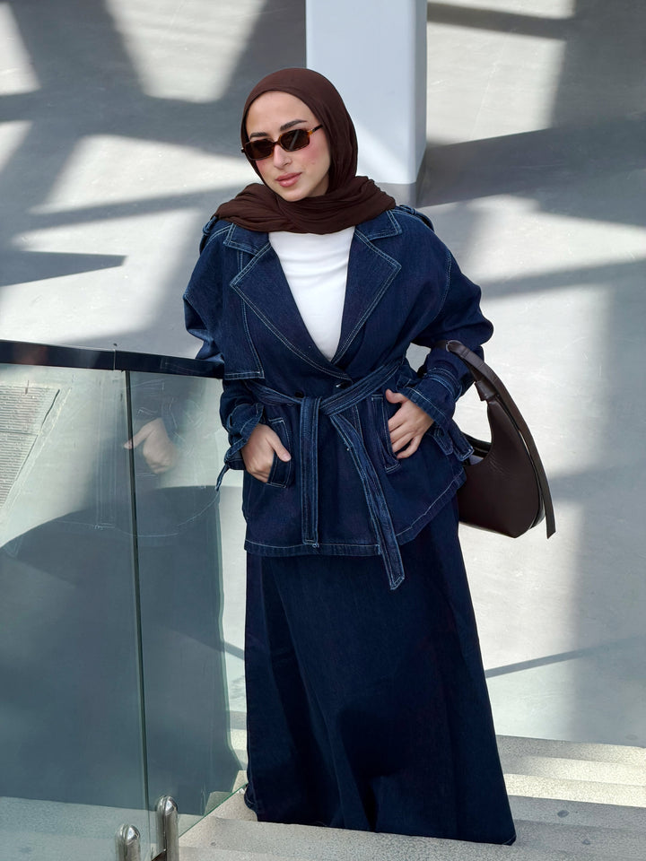 Trench denim set C0479