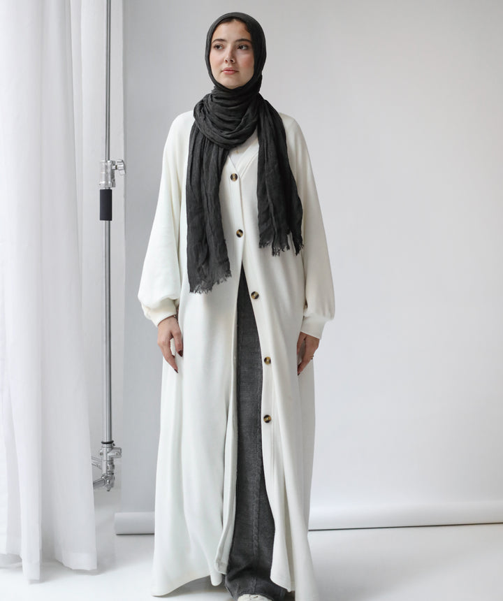 Maxi knit cardigan dress