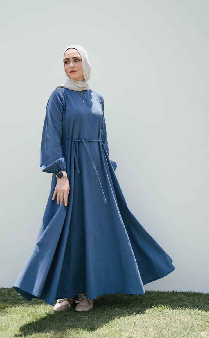 Voluminous Linen Dress C0540