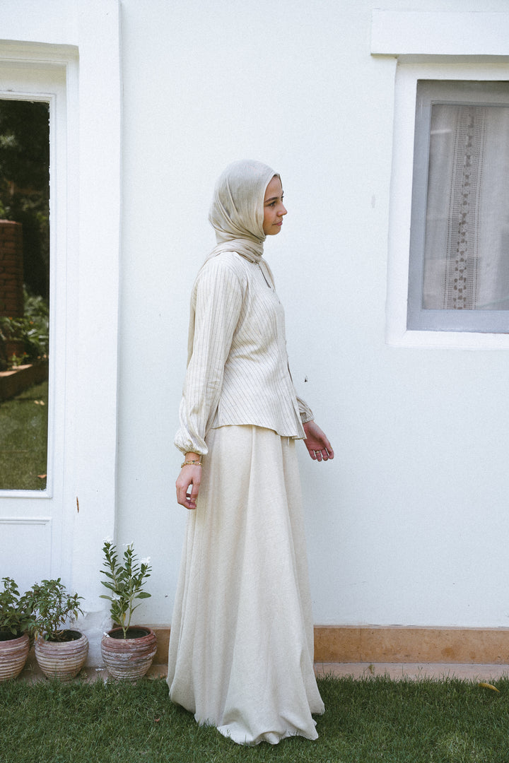 Linen Maxi Skirt C0561