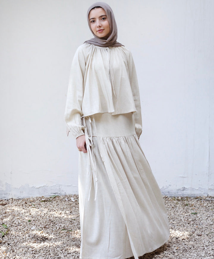 Layered Flow Linen Set C0510