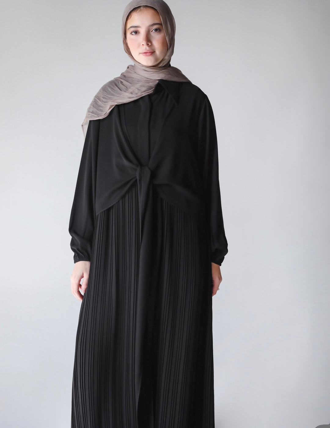 Wrap Pleated Abaya C0506