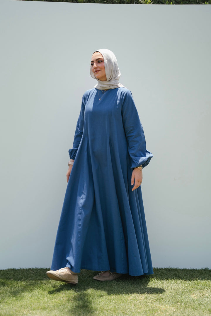 Voluminous Linen Dress C0540