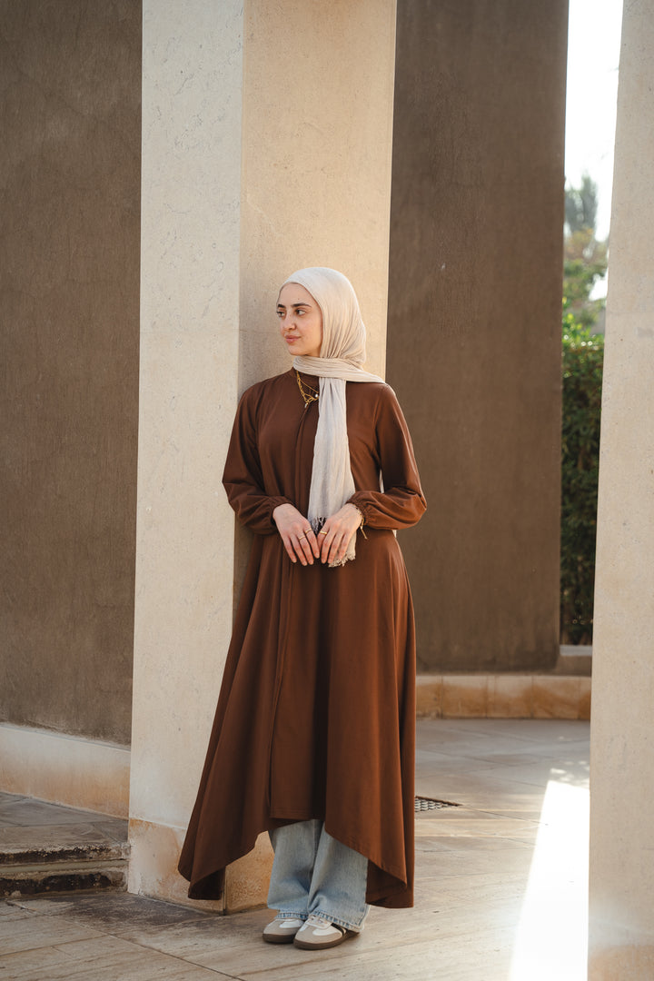 Asymmetric Seam Cotton Tunic C0547