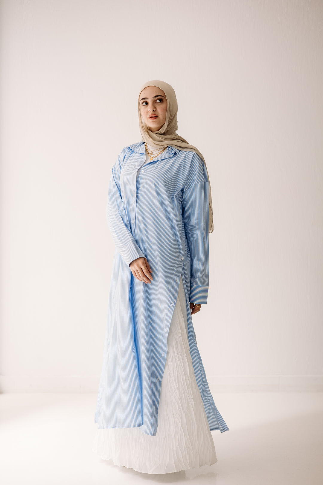 Midi Stripped Shirt C0429
