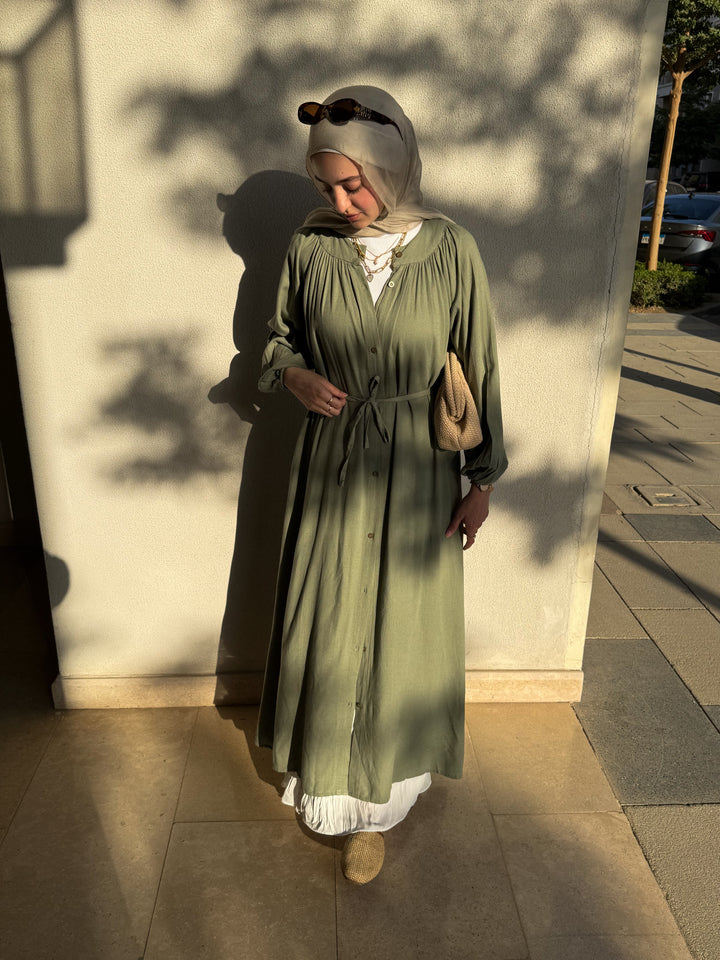 Linen Shirt Dress C0081