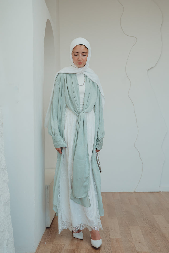 Knot Satin Kimono C0422