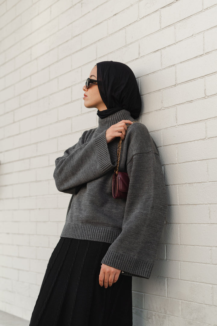 Oversized knitted pullover C0339