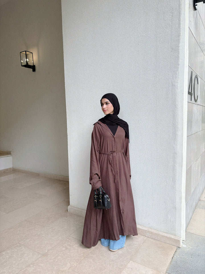 Linen maxi shirt C0206