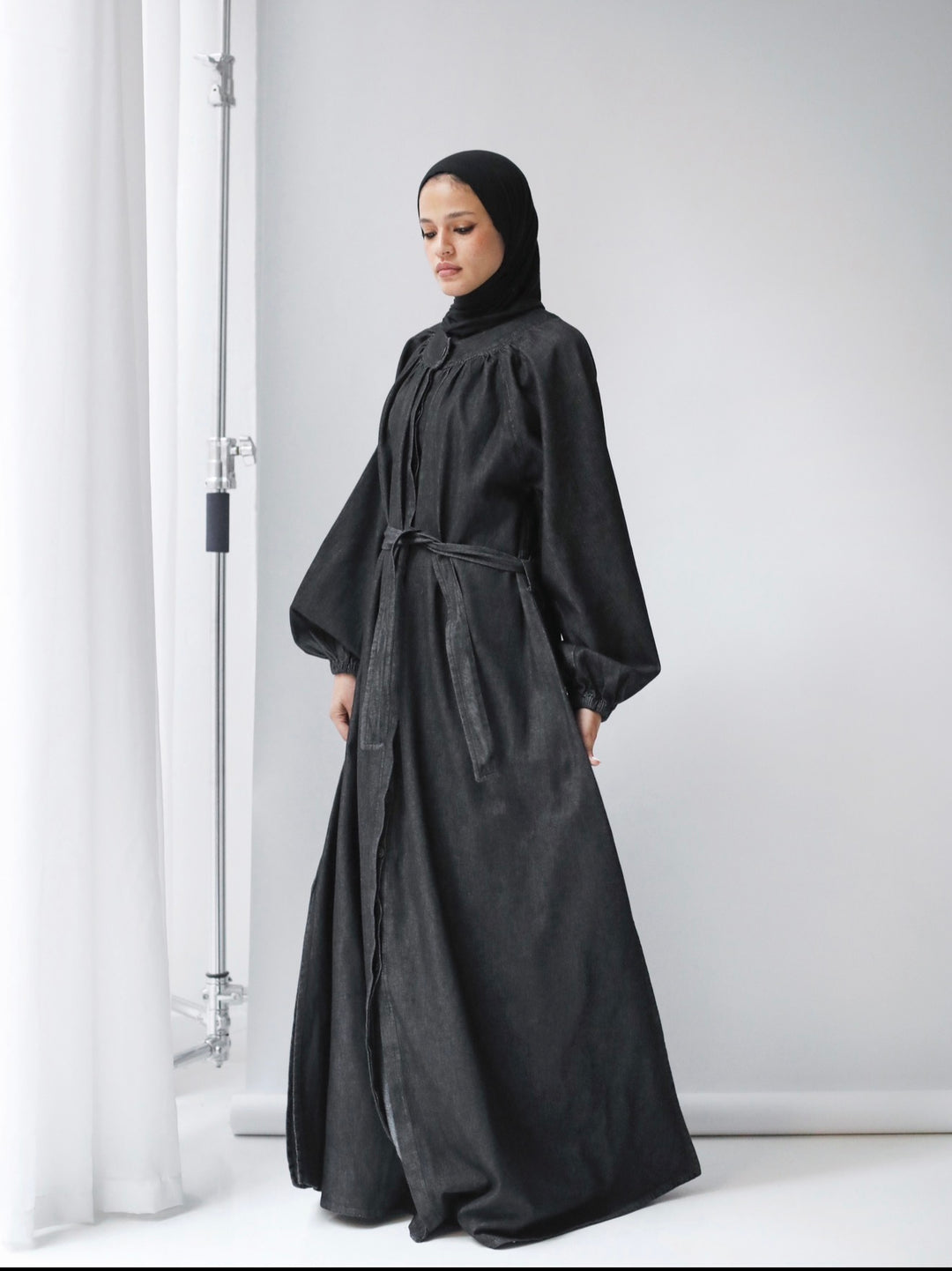 Relaxed Denim Shirt Dress C0460