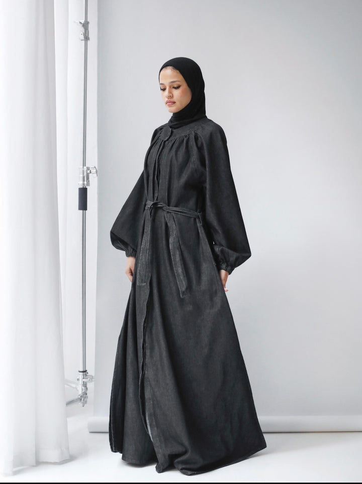 Relaxed Denim Shirt Dress C0460