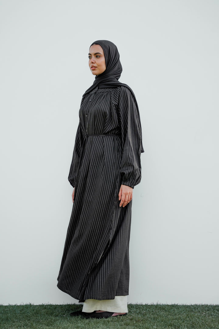 Stripped Shirt Dress C0526