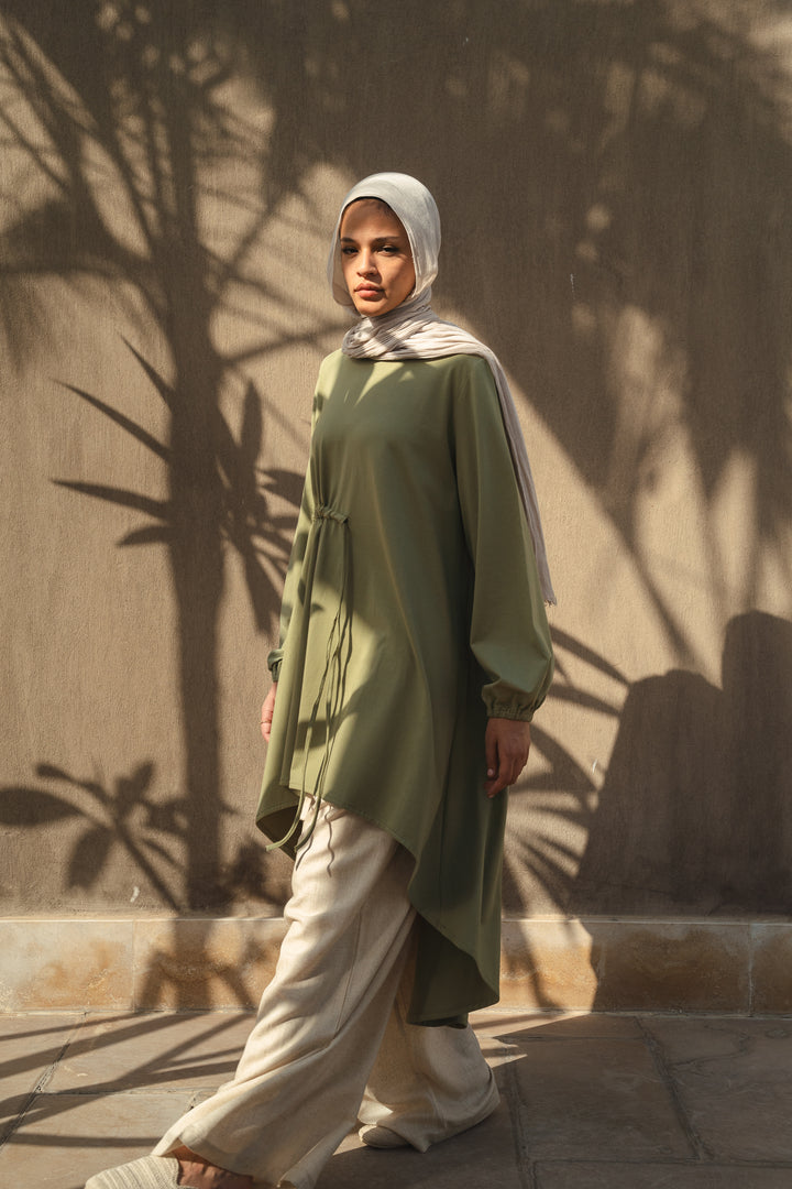 Gathered Cotton Tunic C0524