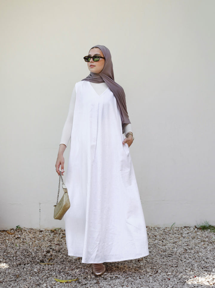 Sleeveless Linen Dress C0413