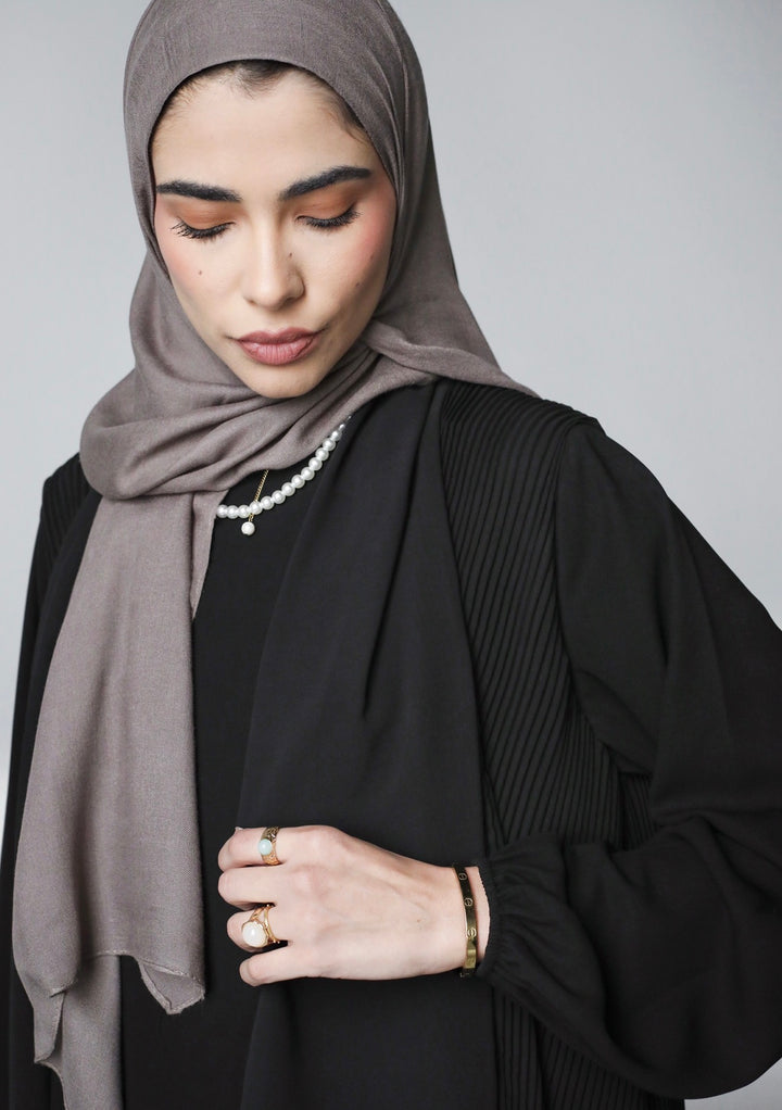 Pleated cardigan abaya C0501