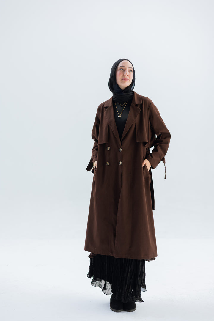 Pleated Trench Coat C0445