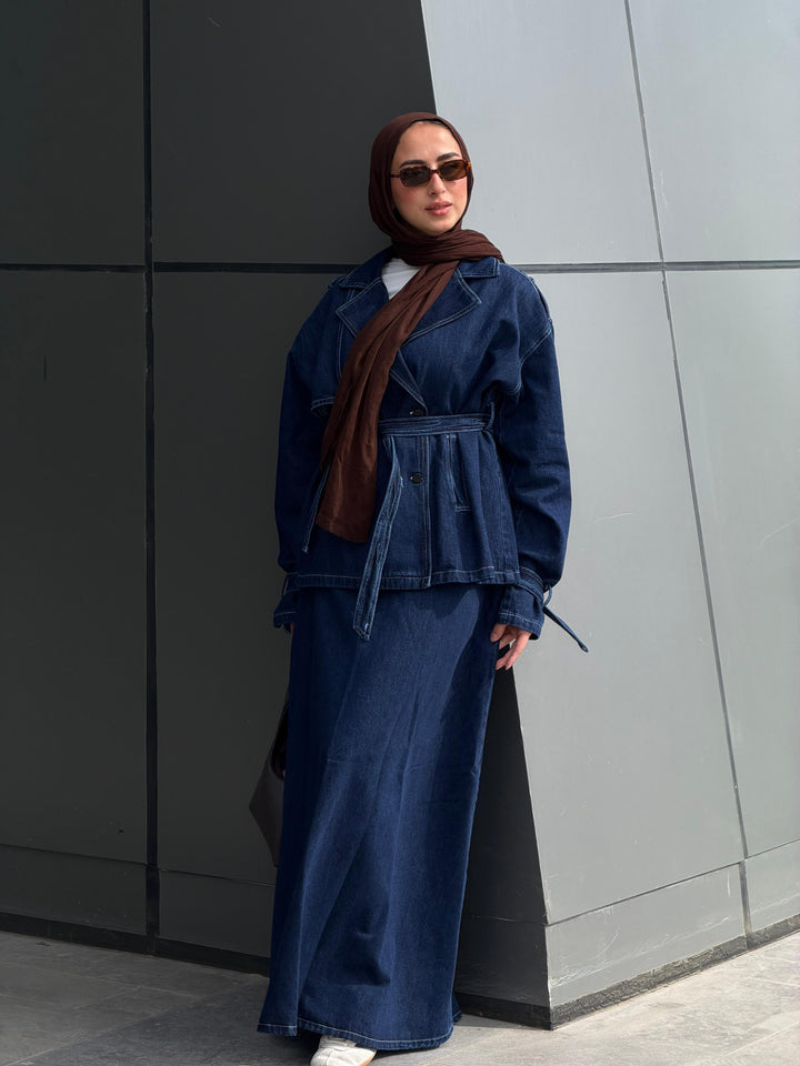 Trench denim set C0479