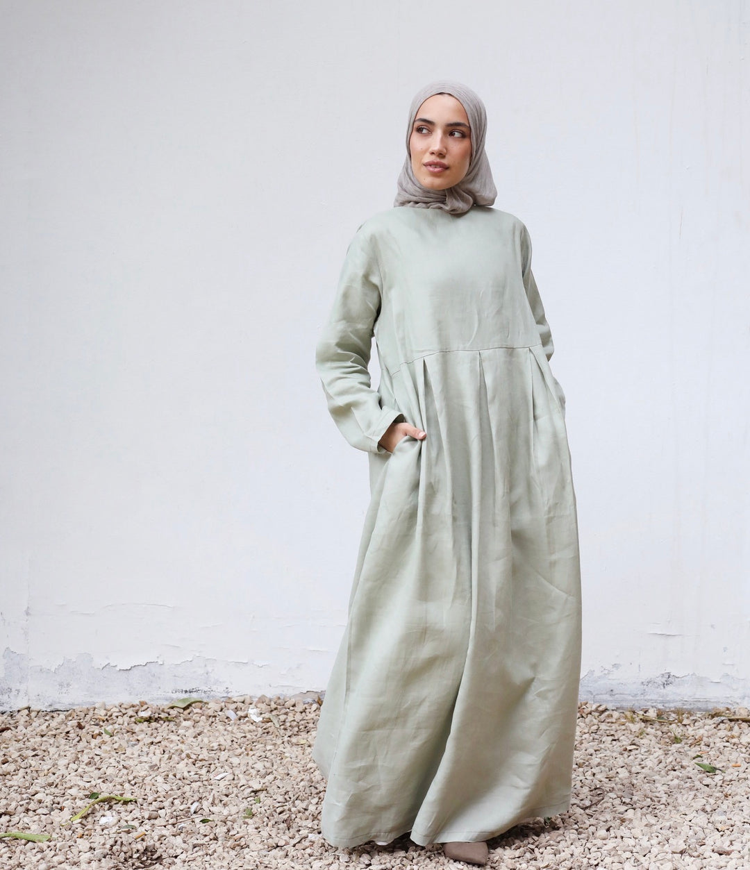 Pleated waist Dress c0516