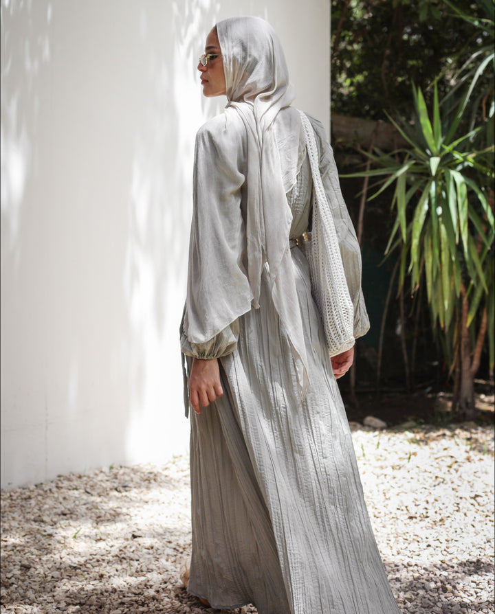 Crinkled Shirt Dress C0384