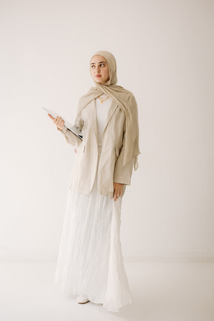 Midi Linen Blazer C0431