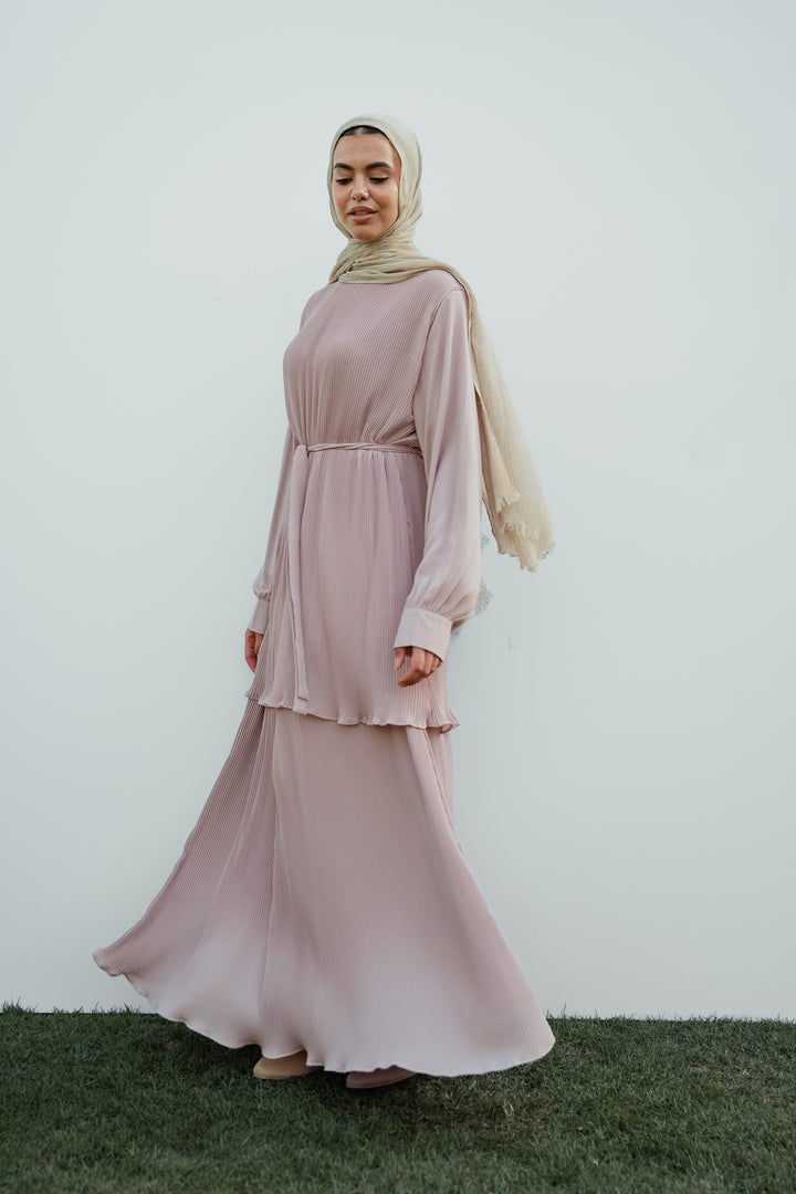 Layered pleated dress C0249