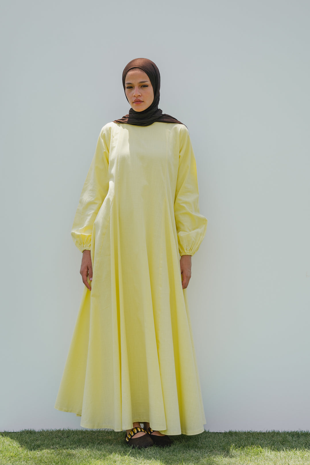 Voluminous Linen Dress C0540