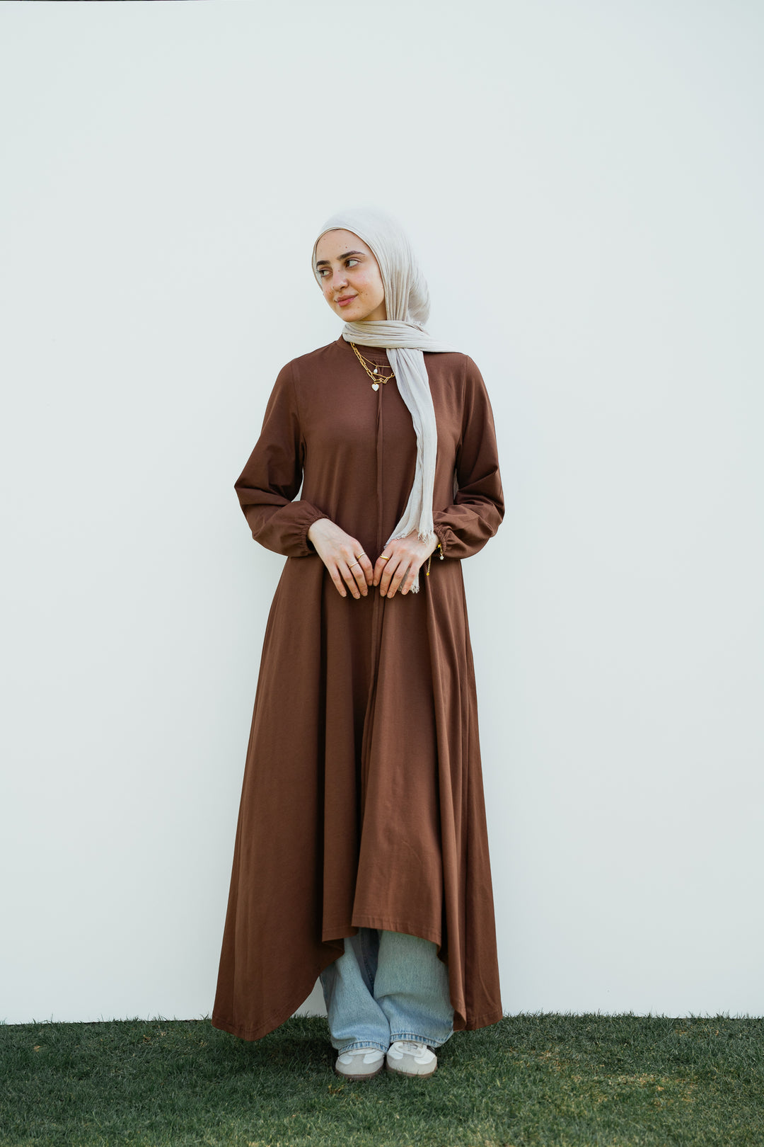 Asymmetric Seam Cotton Tunic C0547