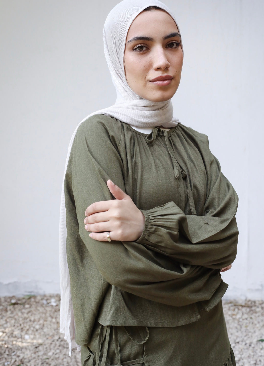 Layered Flow Linen Set C0510