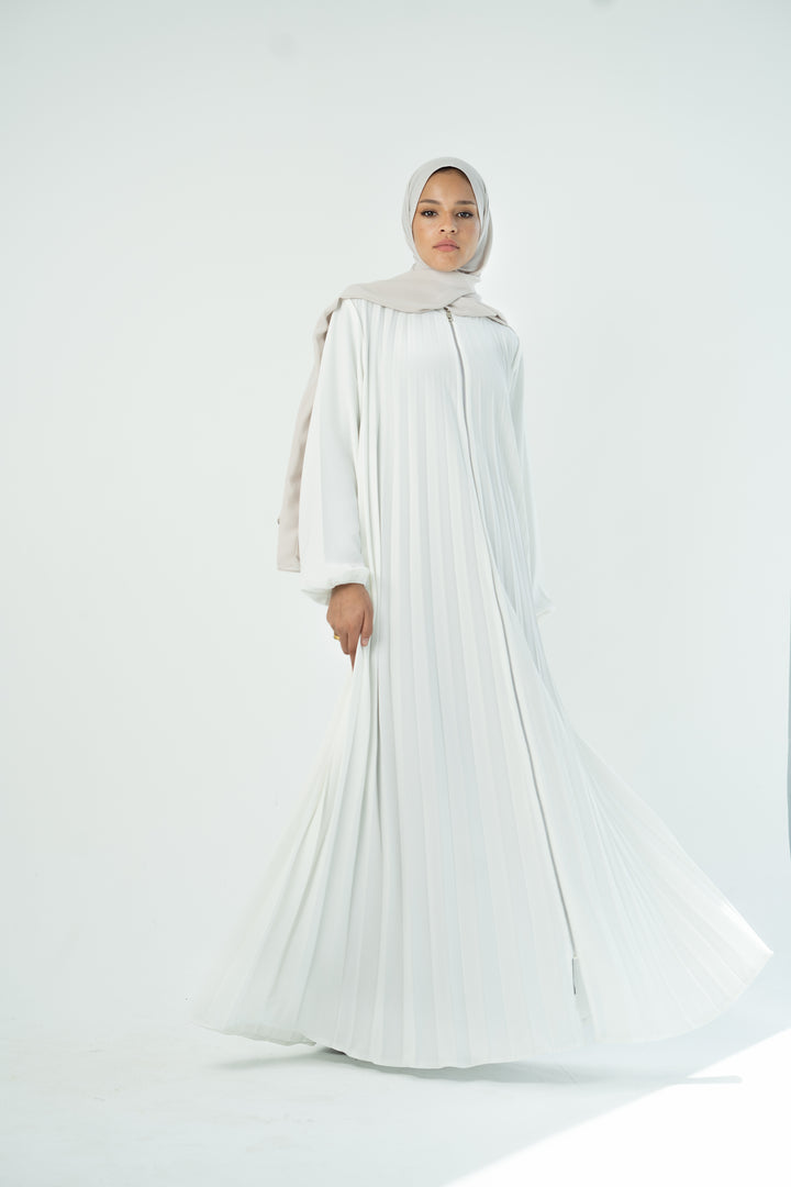 Fully pleated abaya C0108