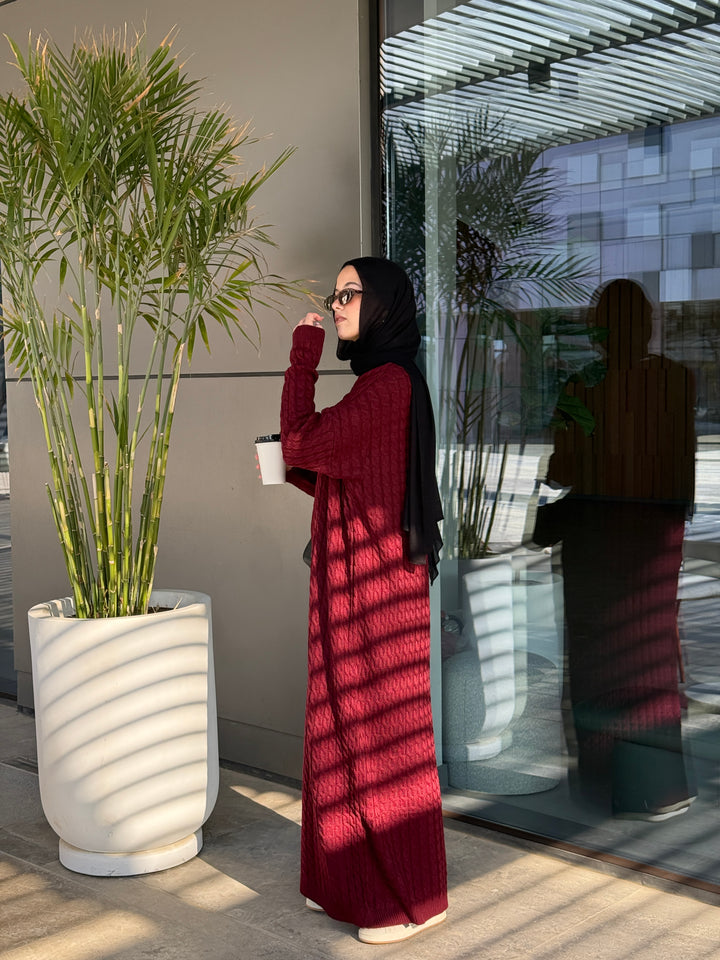 Cable knitted dress C0332