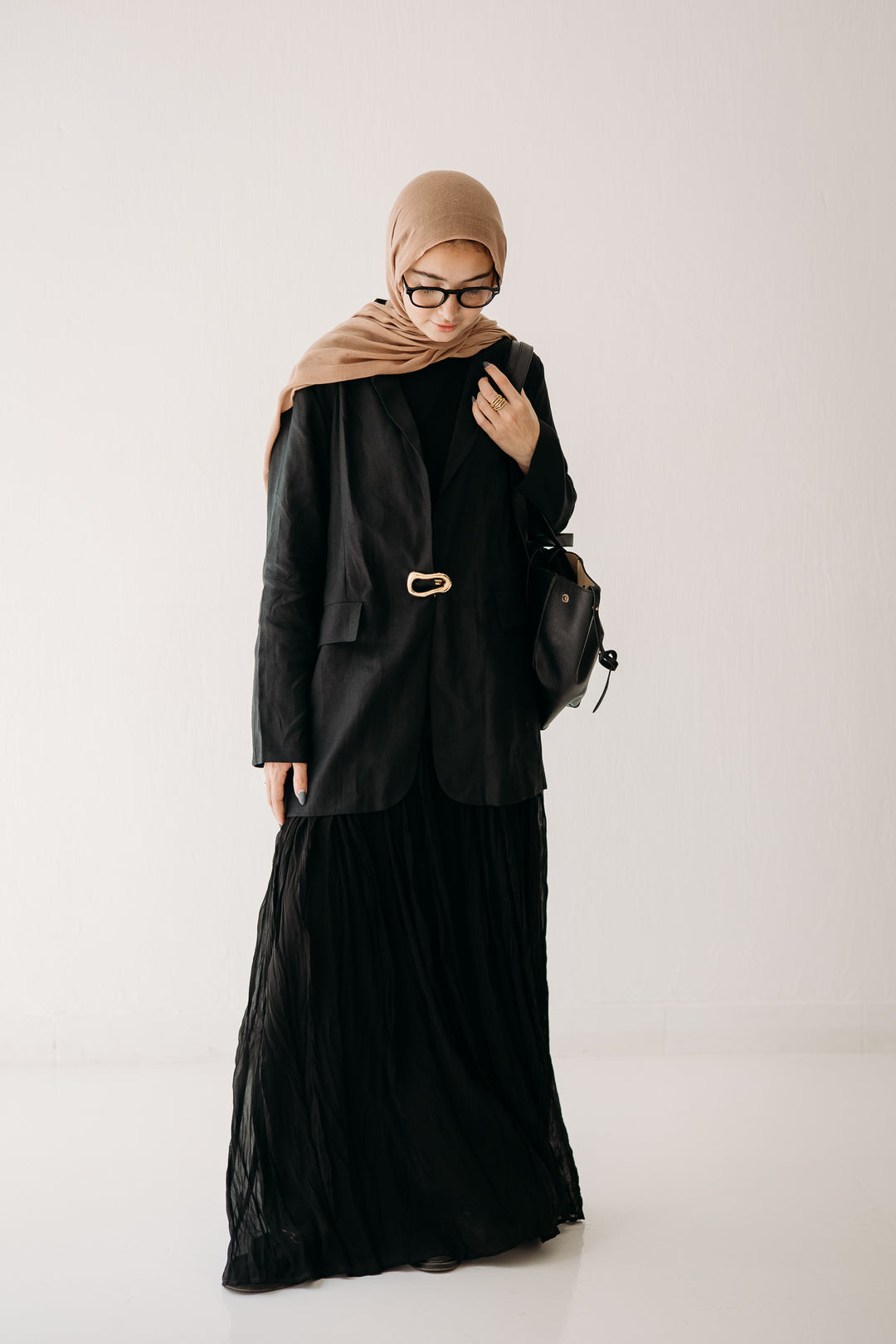 Midi Linen Blazer C0431