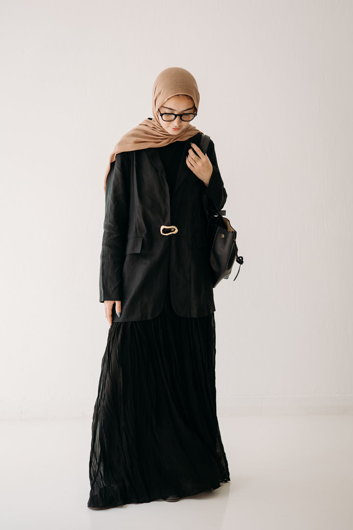 Midi Linen Blazer C0431