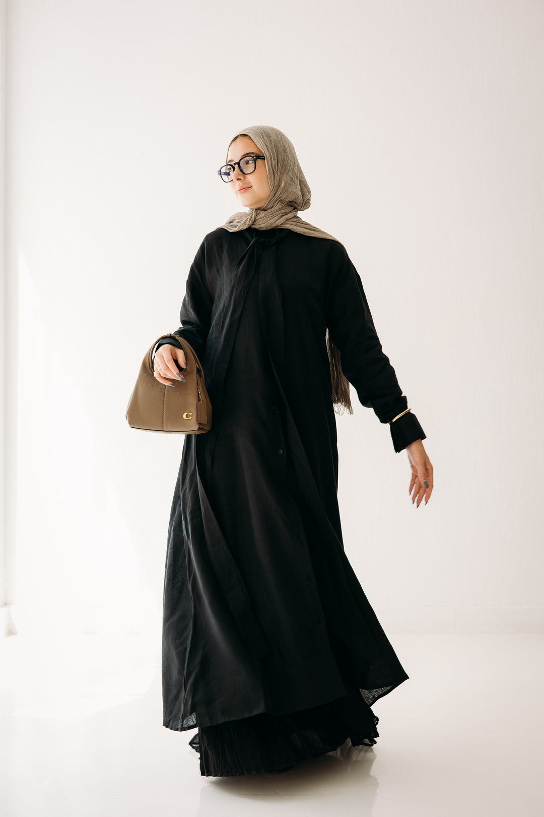 Maxi Tie-Linen Shirt C0432