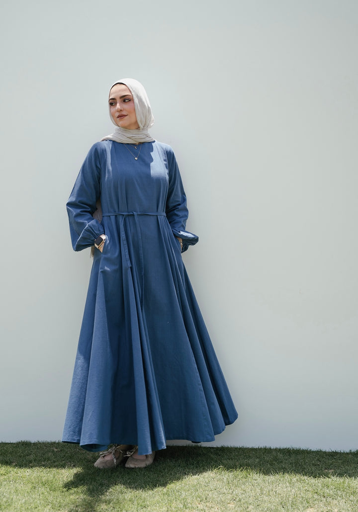 Voluminous Linen Dress C0540