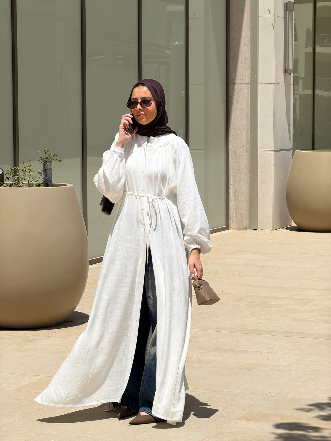 Linen Shirt Dress C0081